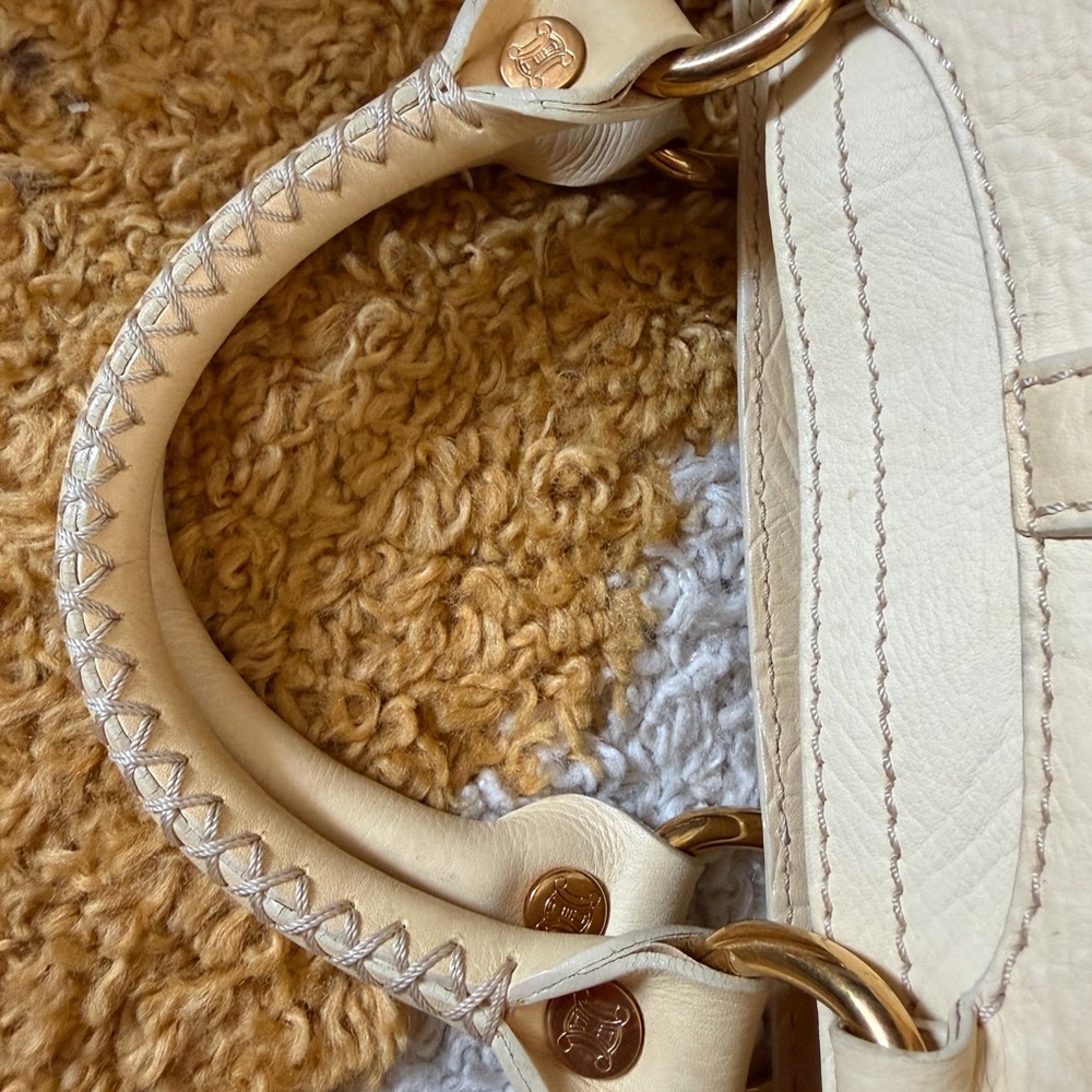 Authentic Celine Beige Leather Tote Bag Designer Handbag with virtual COA - Picture 6 of 16